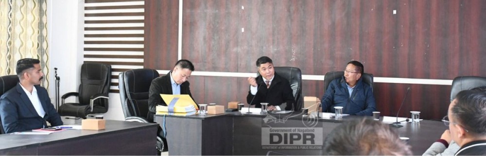 MLA and DPDB Kohima chairman Kevipodi Sophie, Deputy Commissioner and vice-chairman B Henok Buchem, NCS, along with others during the Kohima DPDB meeting held in Kohima on January 21. (DIPR Photo)